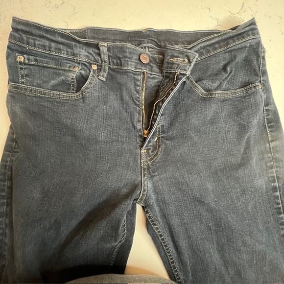 Levi's 511 Dk Wash Jeans Denim Slim Straight Size 34/32 - Picture 10 of 12